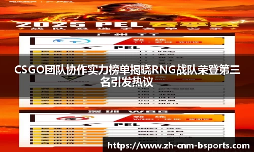 CSGO团队协作实力榜单揭晓RNG战队荣登第三名引发热议